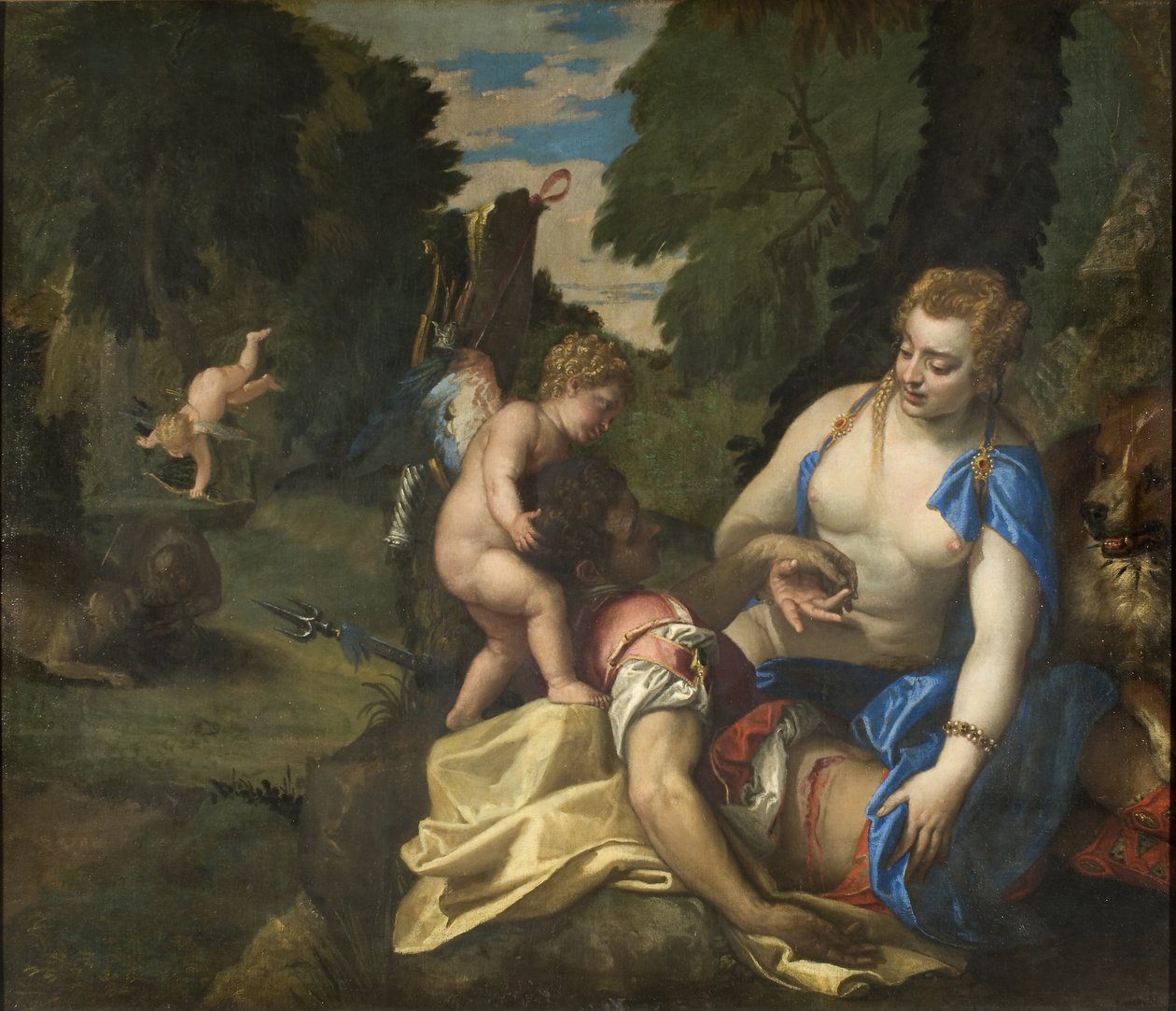 Venus Sörjande Adonis av Paolo Veronese