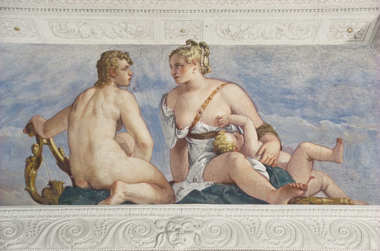 Apollo och Venus, från Sala di Bacchus, ca 1561 av Veronese