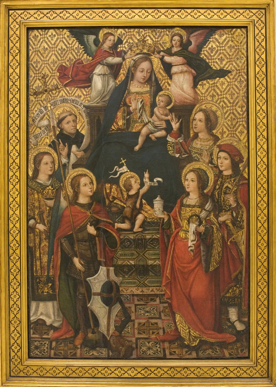 Virgin and Child, Saints and Angels av Vicente Juan Macip