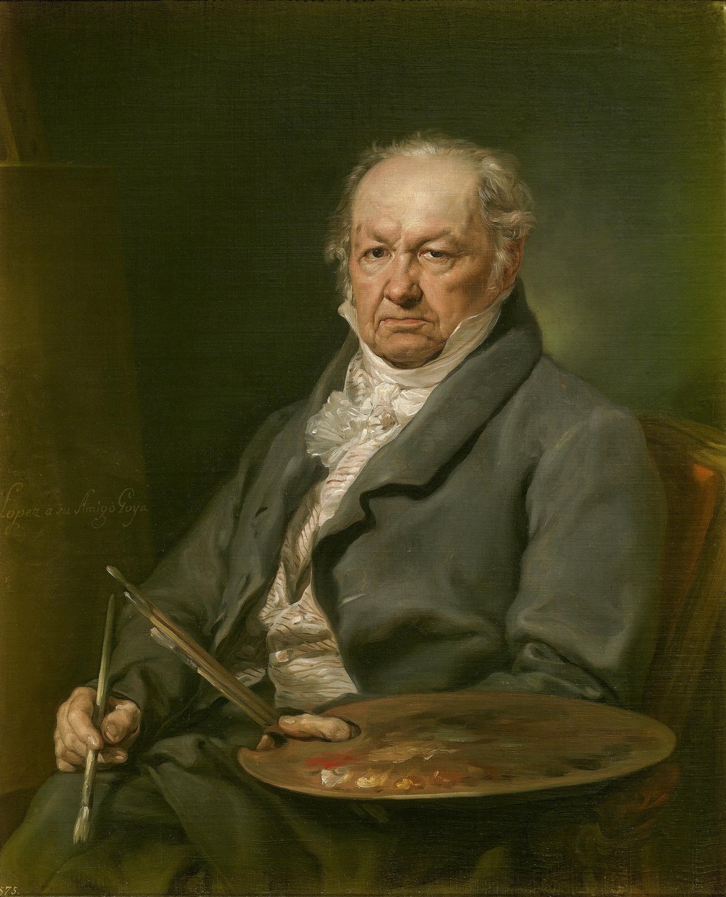 Francisco de Goya och Lucent av Vicente Lopez y Portana