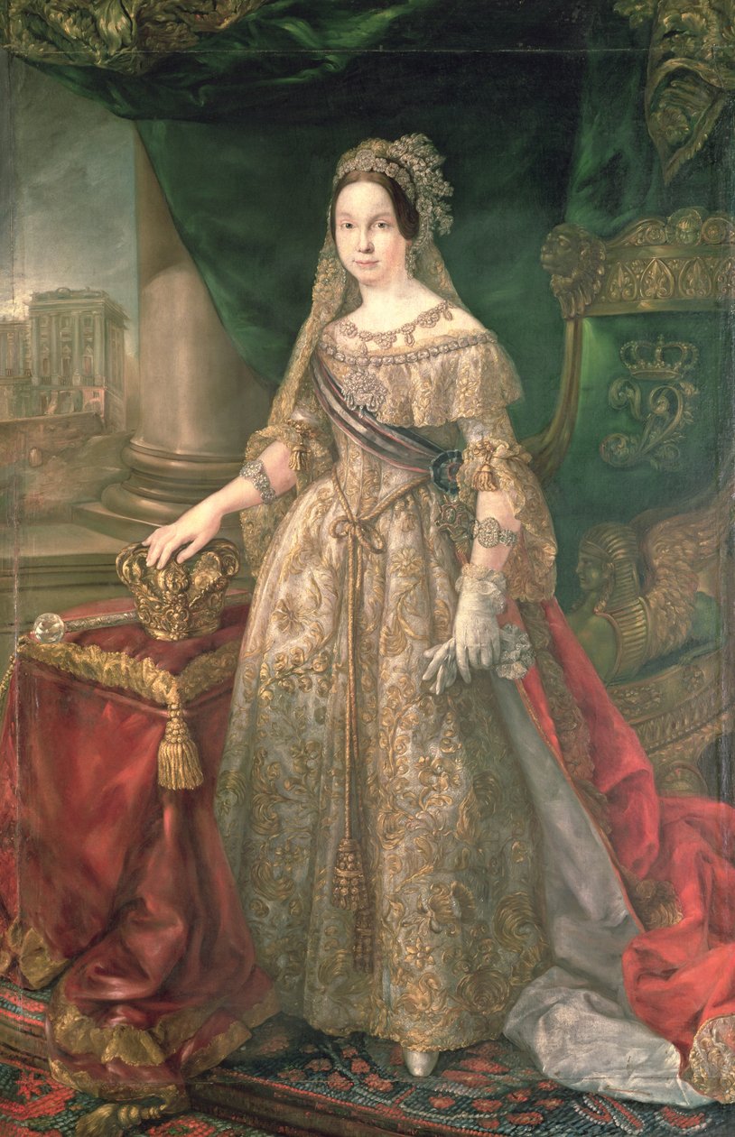 Drottning Isabella II (1830-1904) 1843 av Vicente Lopez y Portana