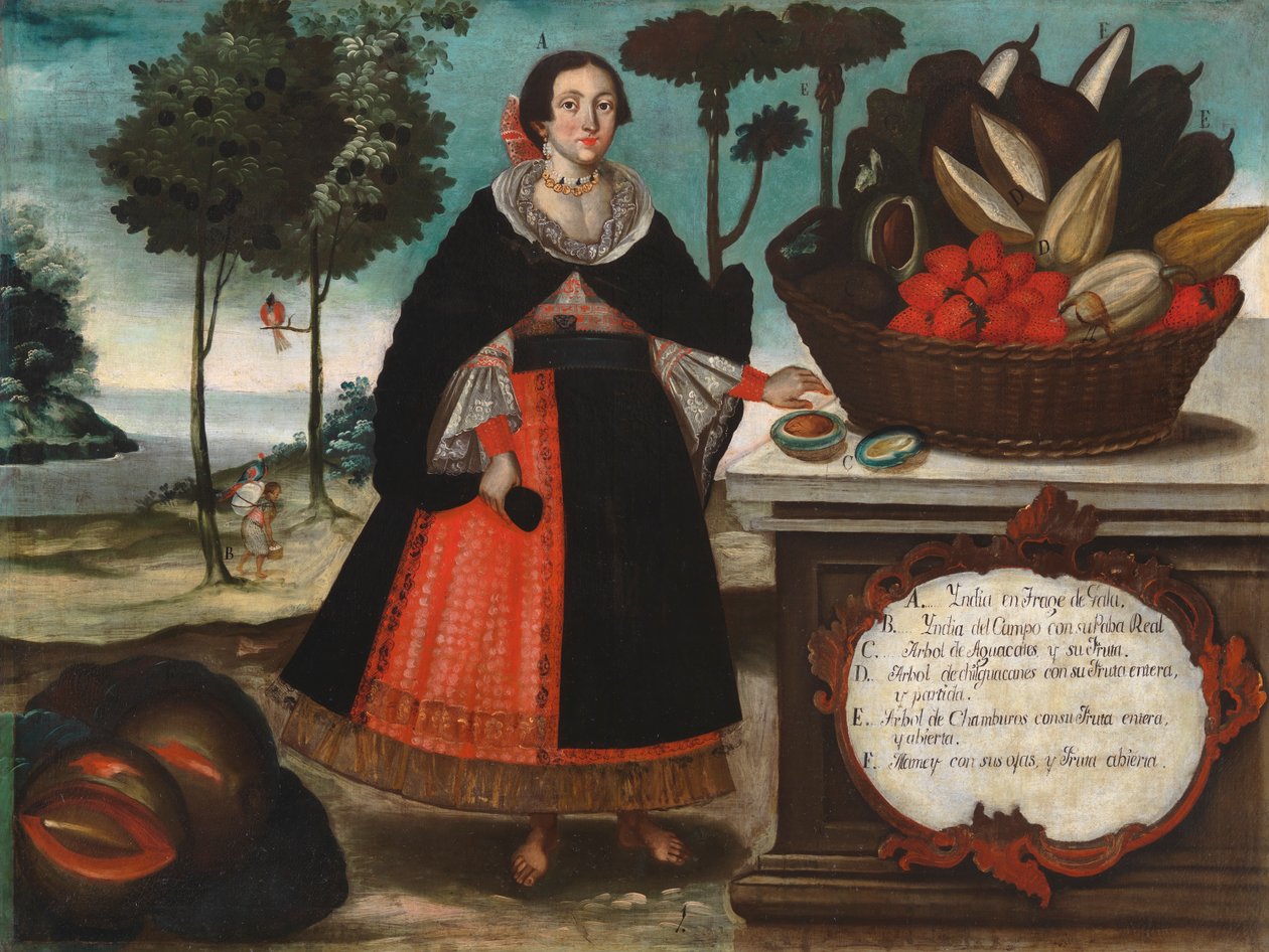 Indisk kvinna i speciell klädsel, ca 1783 av Vicente Alban