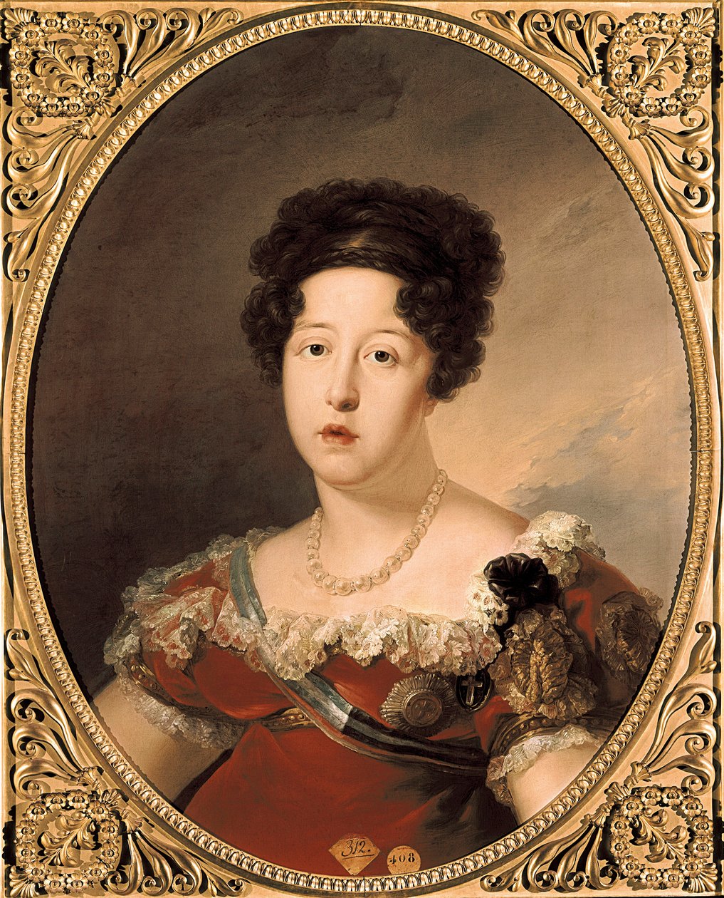 Dona Maria Isabel från Braganza. Porträtt av Mary Isabella av Portugal (eller Mary Isabella av Bragança av Vicente Lopez y Portana