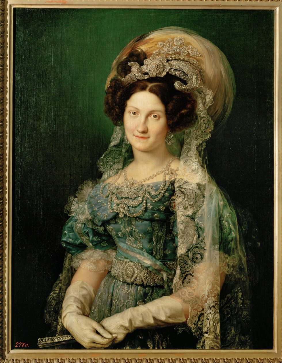 Maria Christina de Bourbon, Fernando VII:s fjärde hustru (målning på duk) av Vicente Lopez y Portana