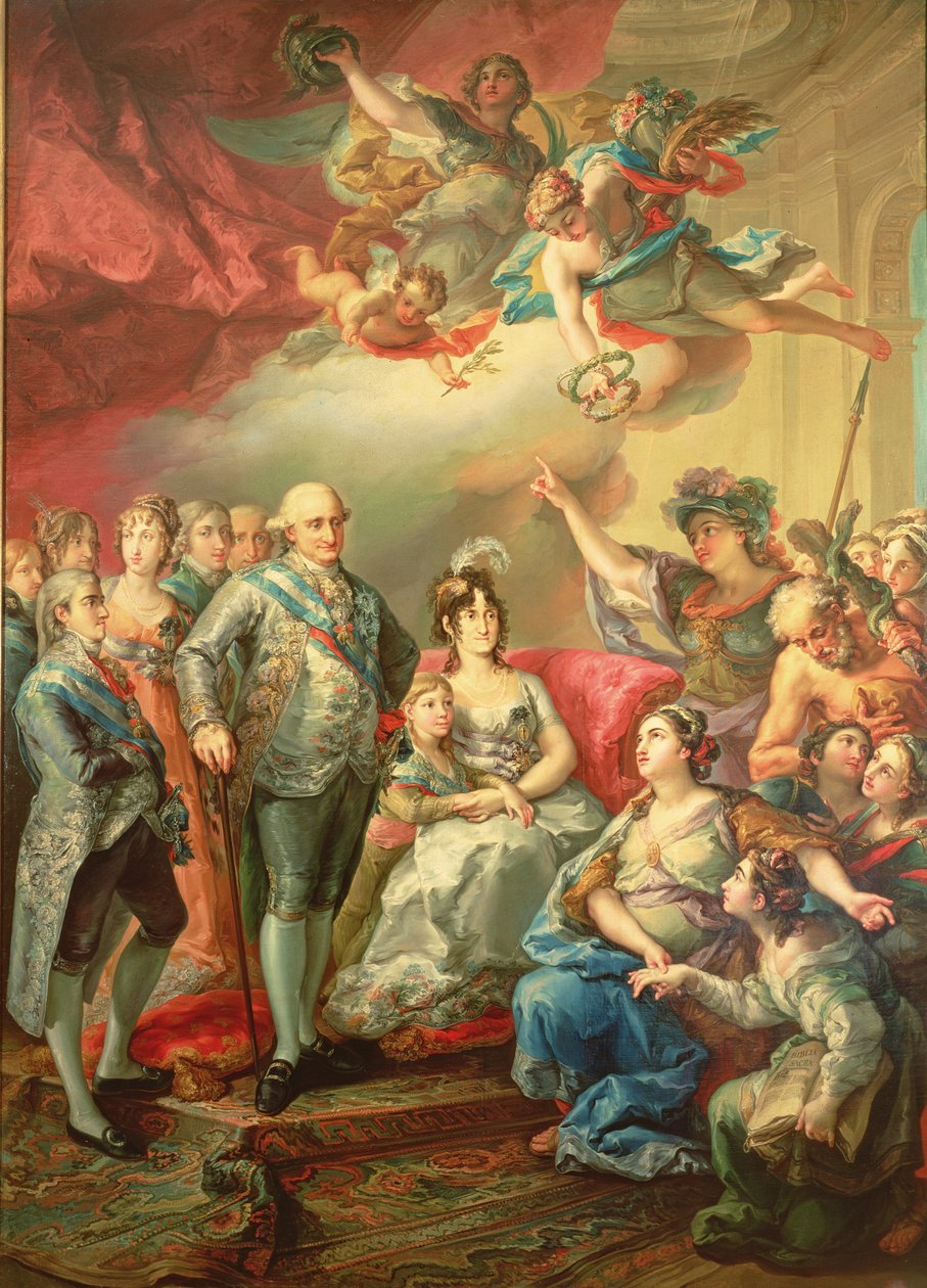 Hylla Karl IV och hans familj av Vicente Lopez y Portana