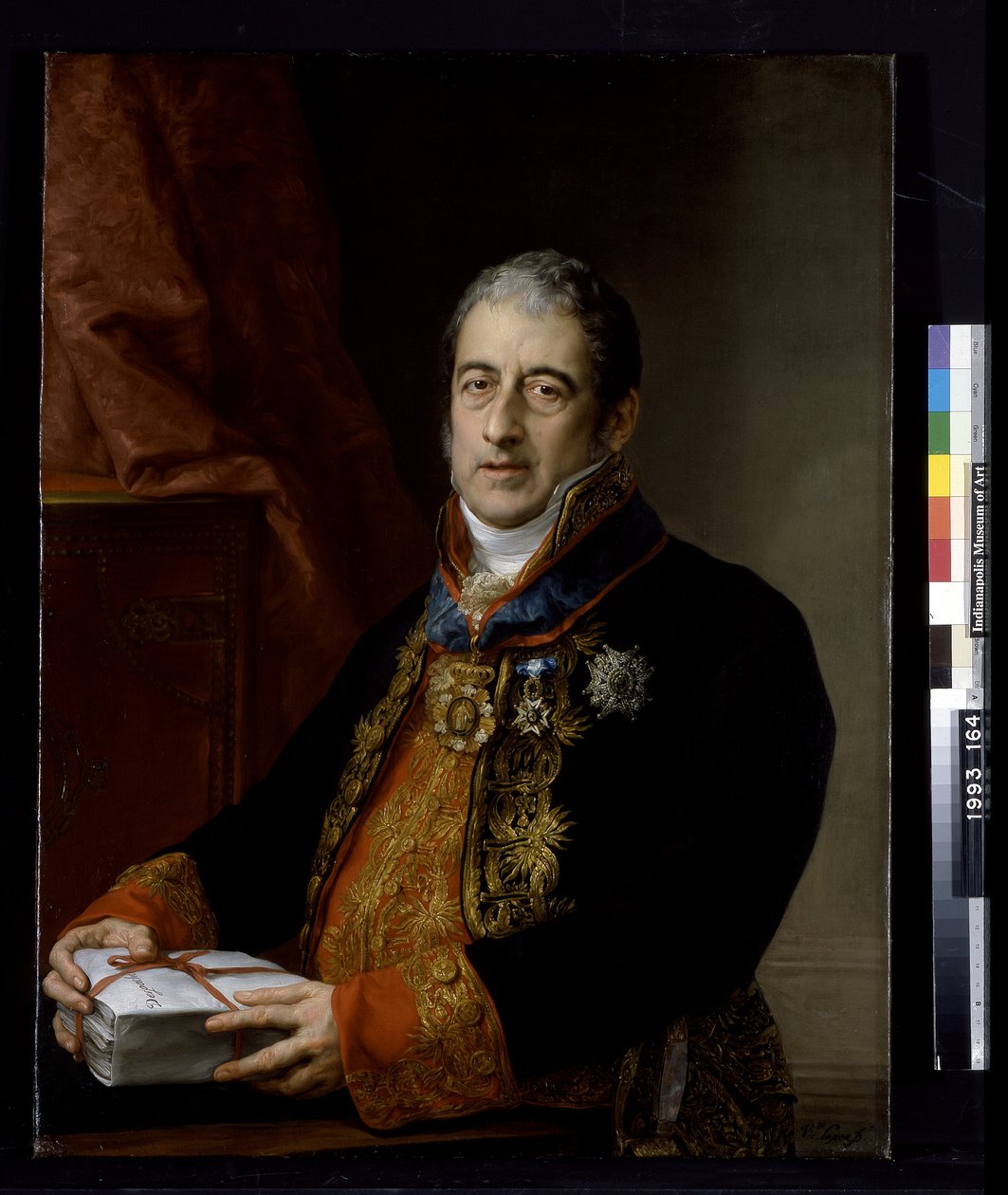 Porträtt av Juan Miguel De Grijalba (olja på duk) av Vicente Lopez y Portana