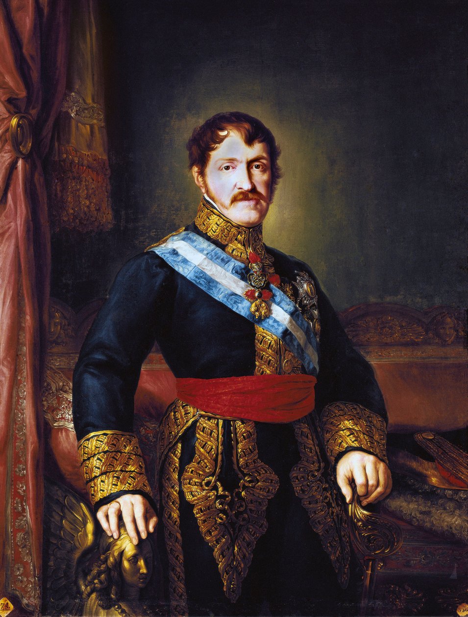 Porträtt av Don Carlos Maria Isidro de Bourbon (Bourbon) (1788-1855), greve av Molina och spädbarn av Spanien, ca. 1833 (olja på duk) av Vicente Lopez y Portana