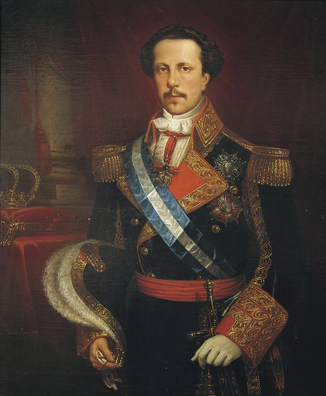 Porträtt av Franciskus av Asis de Bourbon. 1848 (olja på duk) av Vicente Lopez y Portana