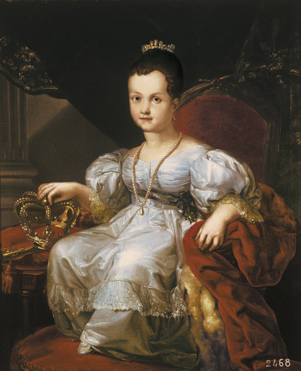Porträtt av Isabella II som barn (olja på duk) av Vicente Lopez y Portana
