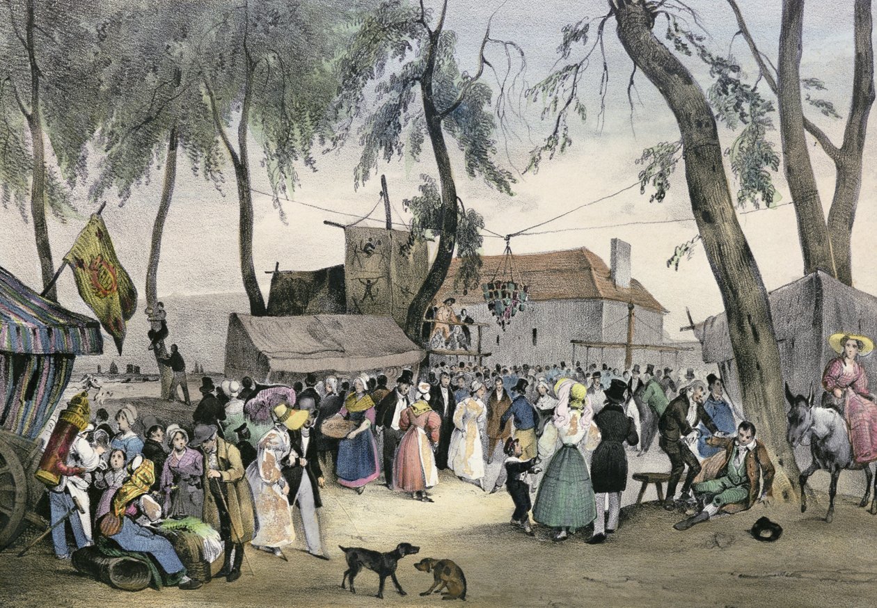 "Lokala fester runt Paris", serie, 1830, Fontenay-aux-roses av Victor Adam