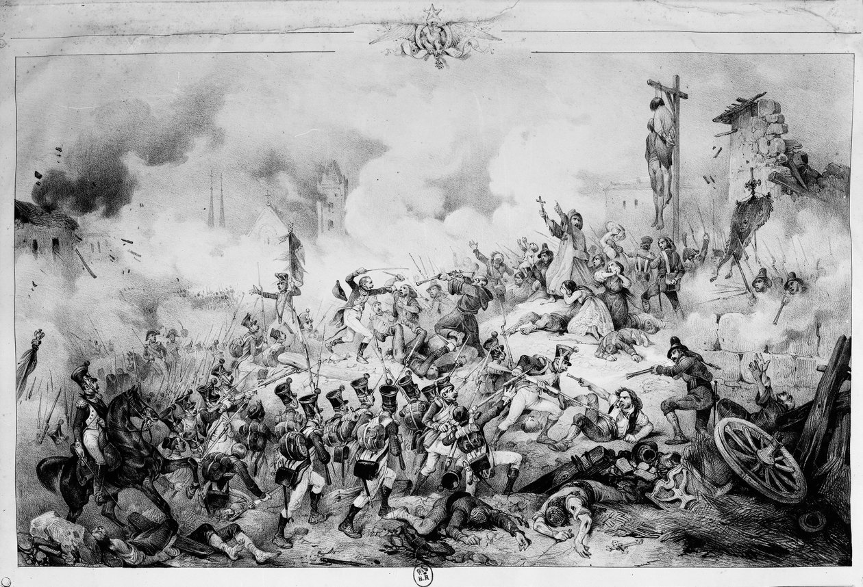Kuzingirwa na kutekwa kwa Saragossa, 1809 swed av Victor Adam