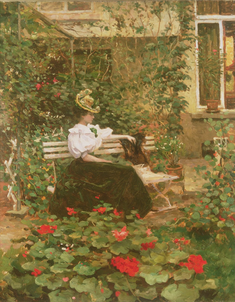 Blommor på terrassen av Victor Gilsoul