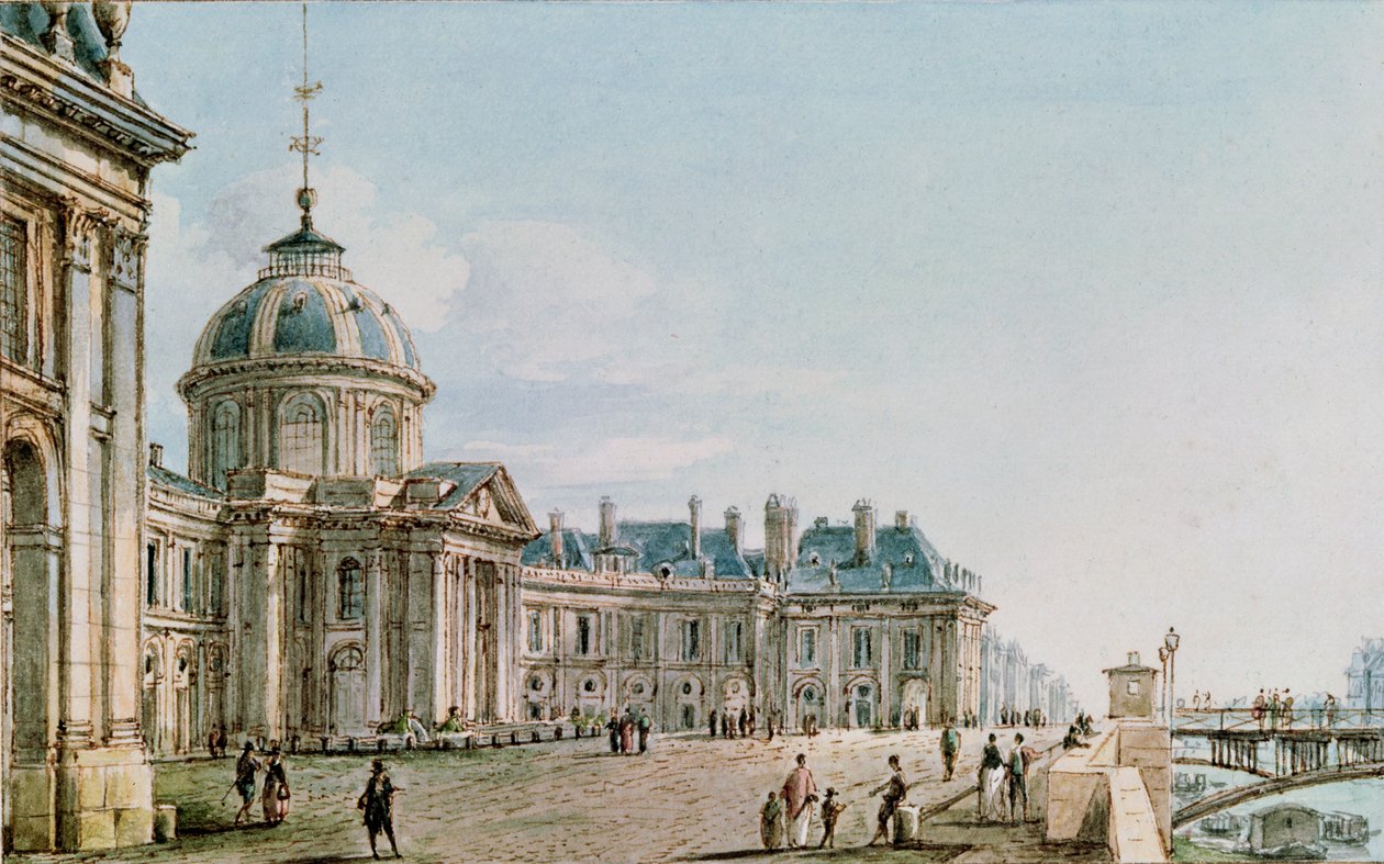 Utsikt över College des Quatre Nations, Paris, c.1810 av Victor Jean Nicolle