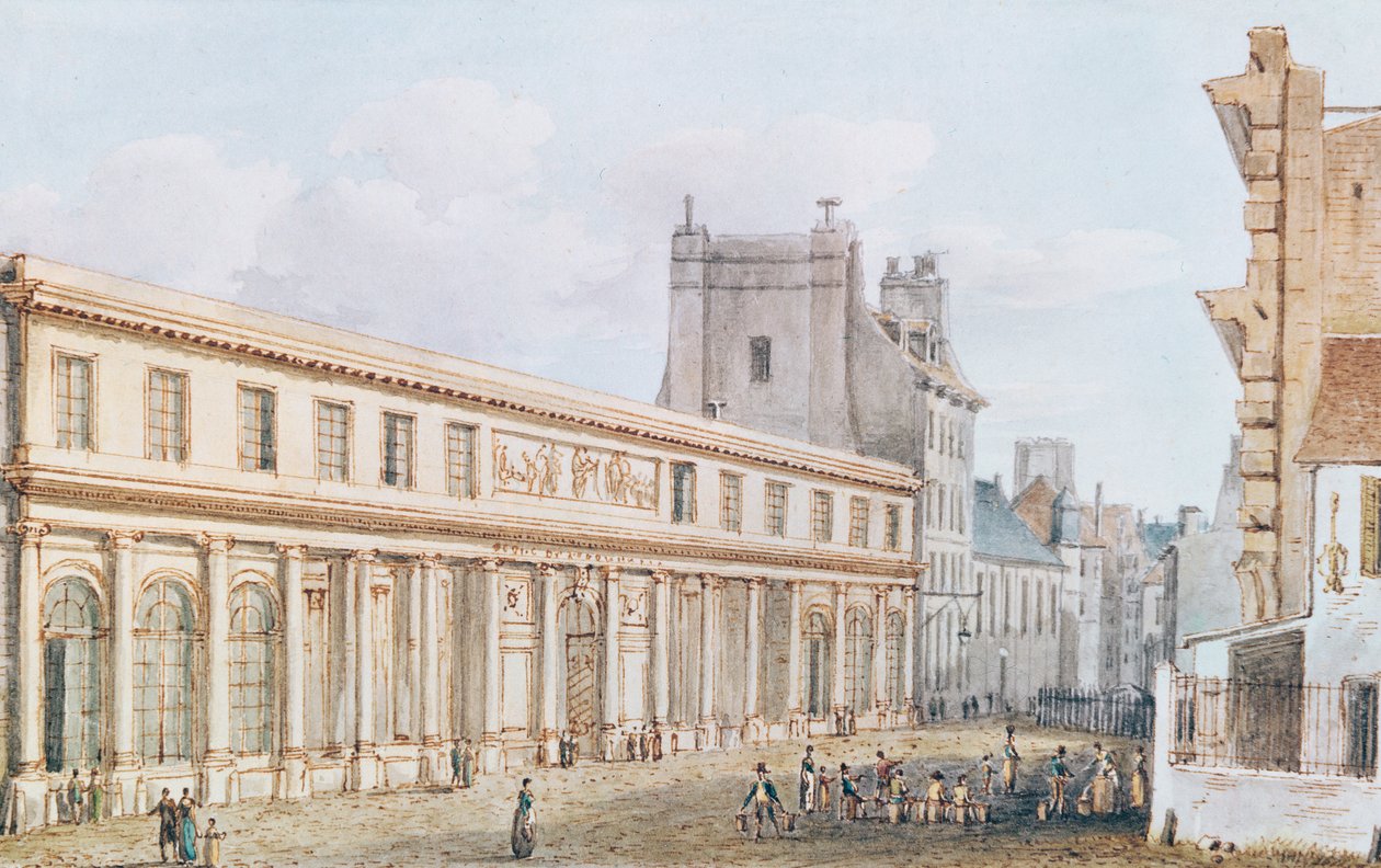 Vy över Ecole de Medicine, Paris av Victor Jean Nicolle