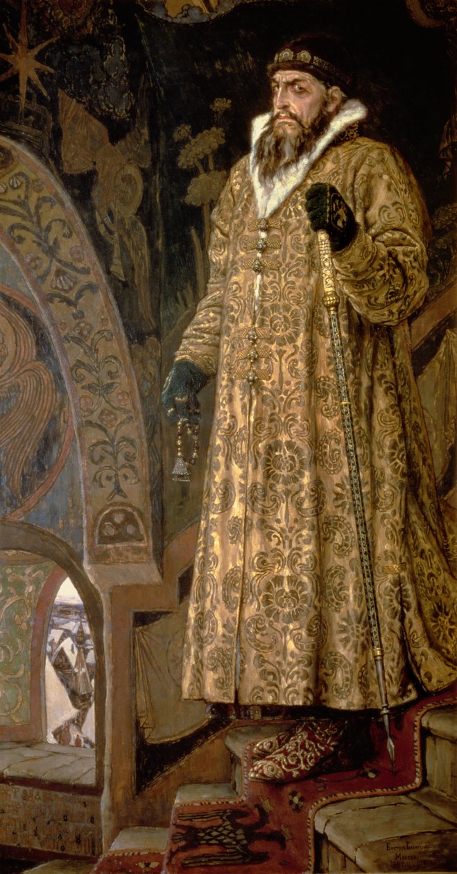Tsar Ivan IV Vasiljevitj "den förskräcklige" (1530-84) 1897 av Victor Mikhailovich Vasnetsov
