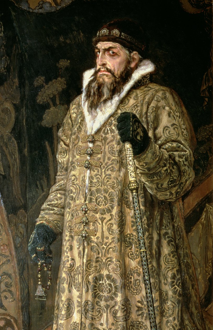 Tsar Ivan IV Vasilyevich the Terrible 1530-84 1897 olja på duk detalj av 89327 av Victor Mikhailovich Vasnetsov
