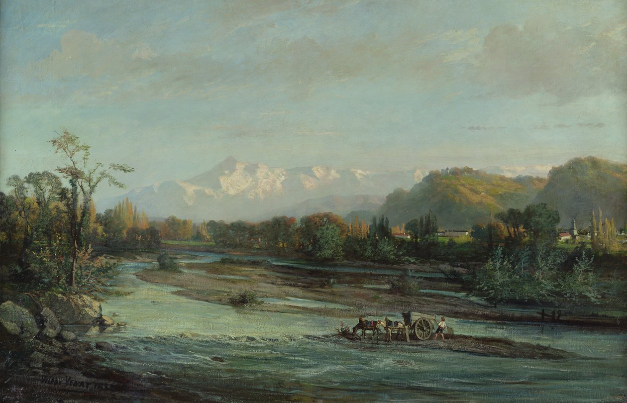 Bergsströmmen och Pic du Midi, Bigorre, 1882 av Victor Venat