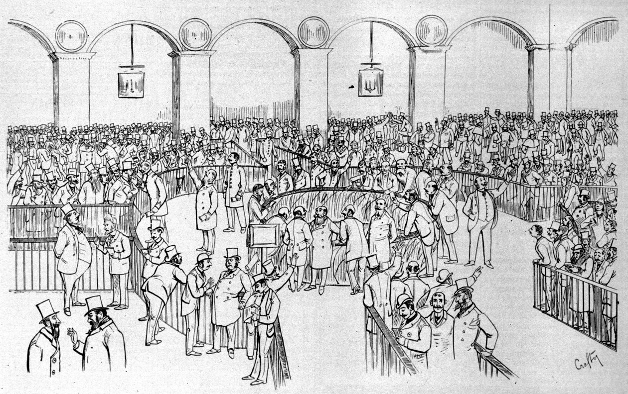 Parisbörsen (Korg) 1894. av Victor  Geruzez