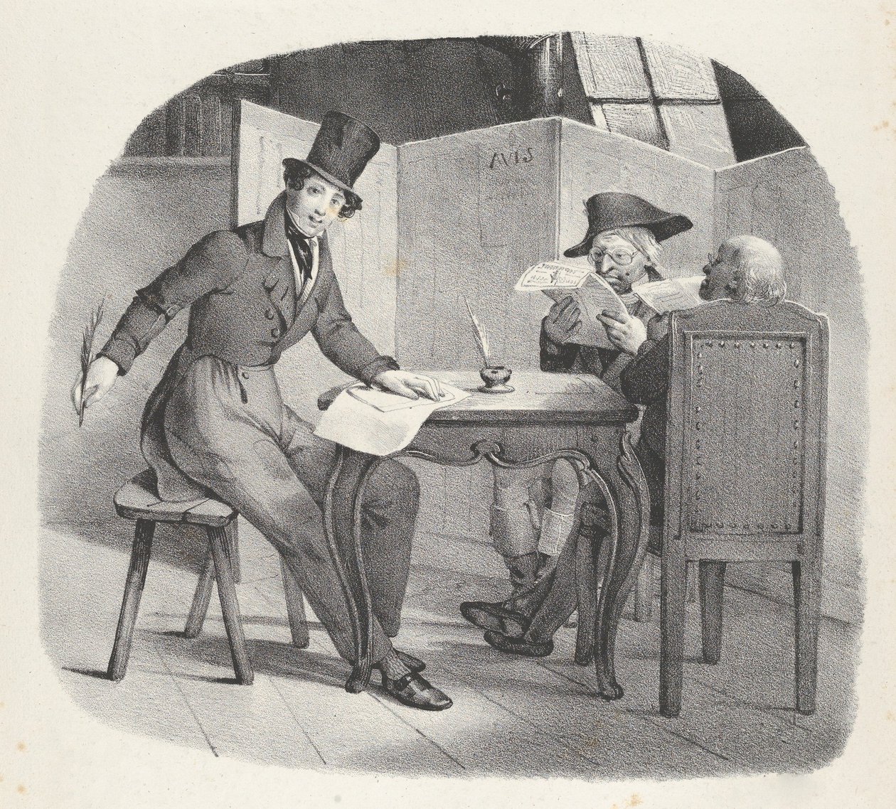 Kille. XV: Skriv till Vielle Writings för äldre, 1824. av Victor Adam