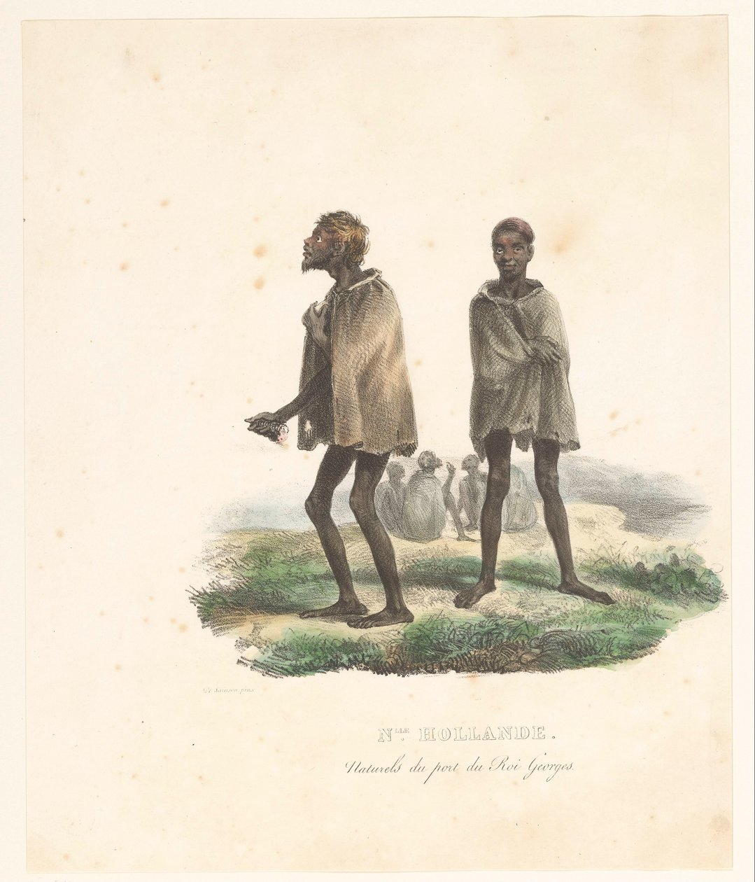Kläder för invånarna i King George Sound (västra Australien) Nlle. Hollande. Naturels du port du Roi Georges (titel på objekt) Voyage of Discovery of the Astrolabe (serietitel) Voyage de découvertes de l