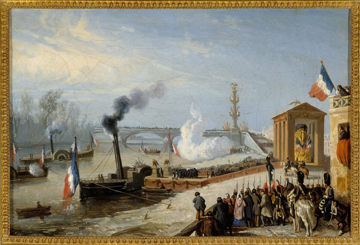 Landning av Napoleon I:s aska i Courbevoie, 15 december av Victor Adam