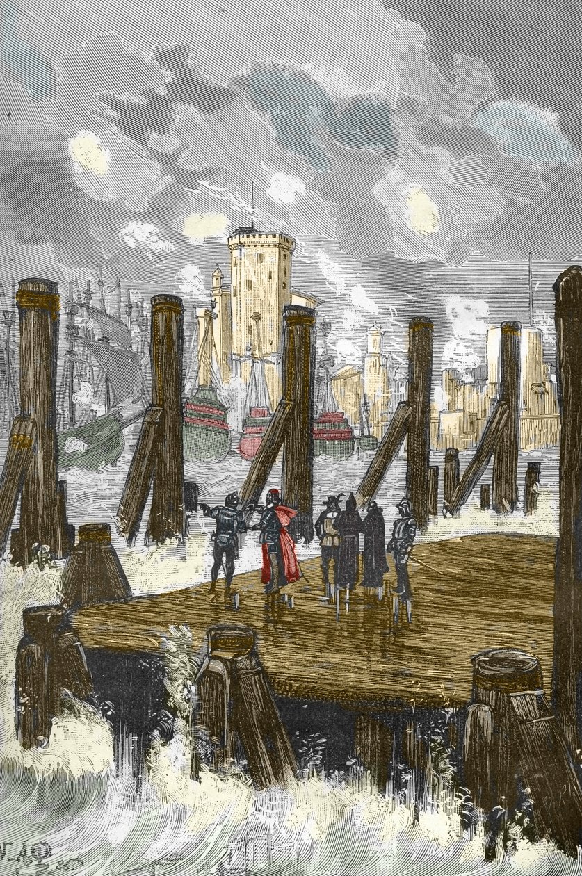 Siege de la Rochelle (1627-1628): "" Kardinalen av Richelieu (1585-1642) på La Rochelles dammen, under belägringen av staden, place d