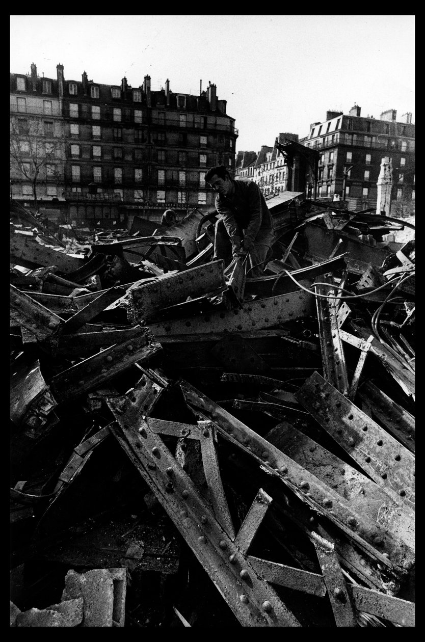 Rivning av den centrala marknaden i Paris, augusti 1971 (s/v foto) av Victor Baltard