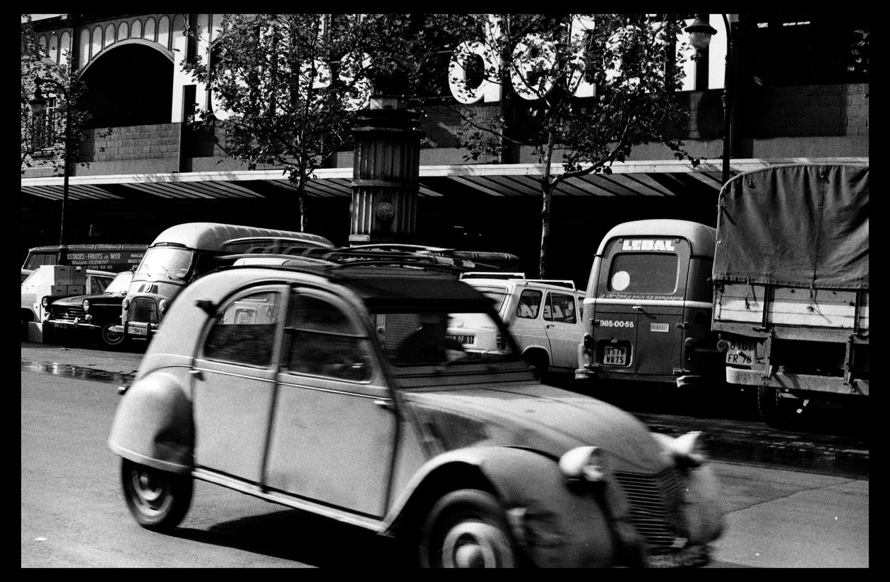 Les halles de Paris strax före rivningen av augusti 1971 (s/v foto) av Victor Baltard