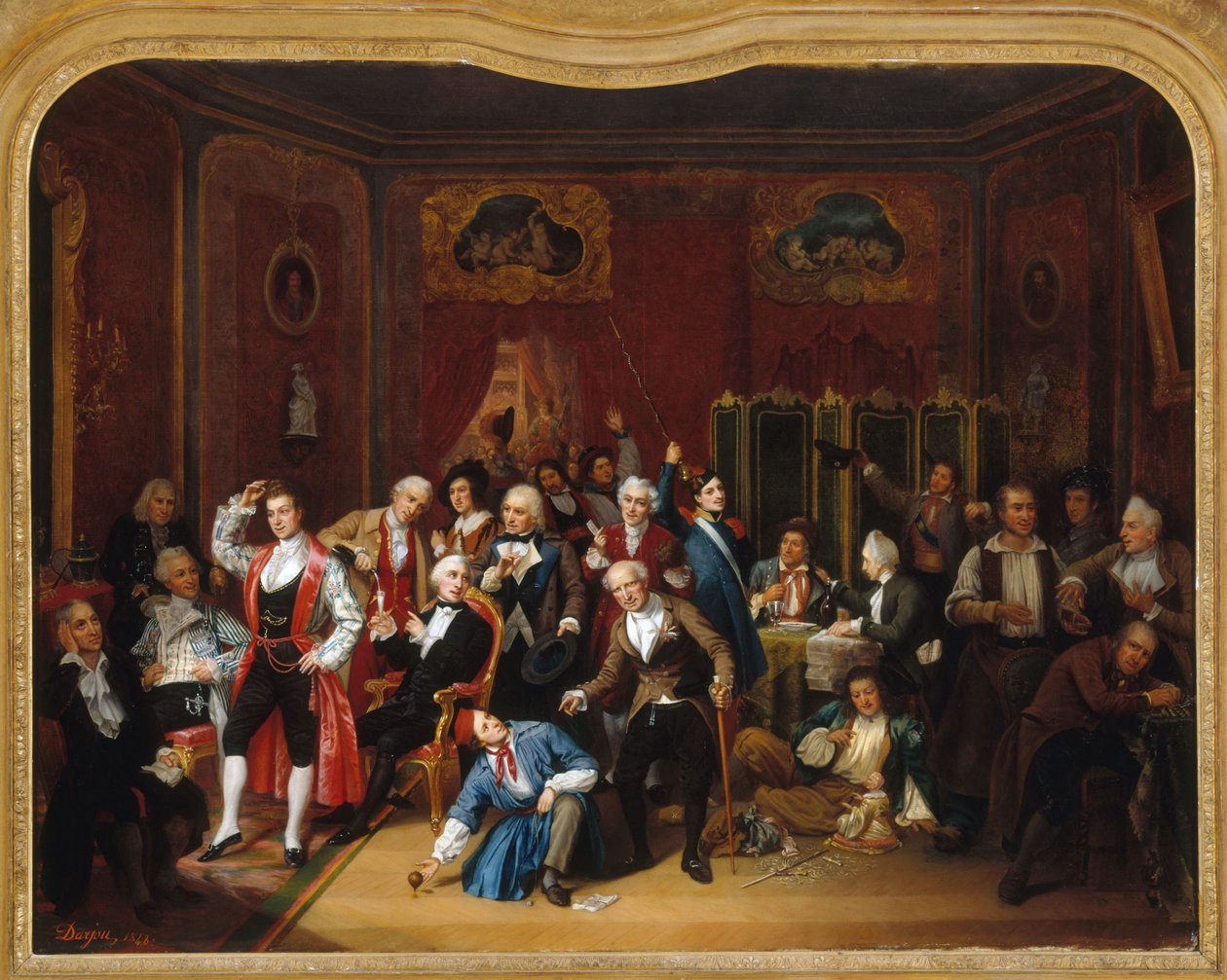 Skådespelaren Hugues Bouffé (1800-1888), representerad i sina huvudrollers kostymer, i sitt omklädningsrum på Théâtre des Variétés av Victor Darjou
