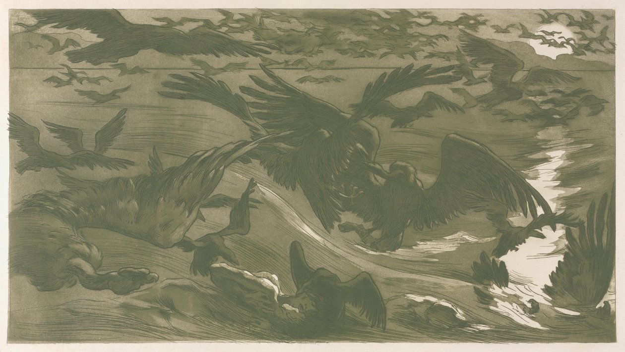 Rovfåglar, 1893. av Victor Emile Prouve