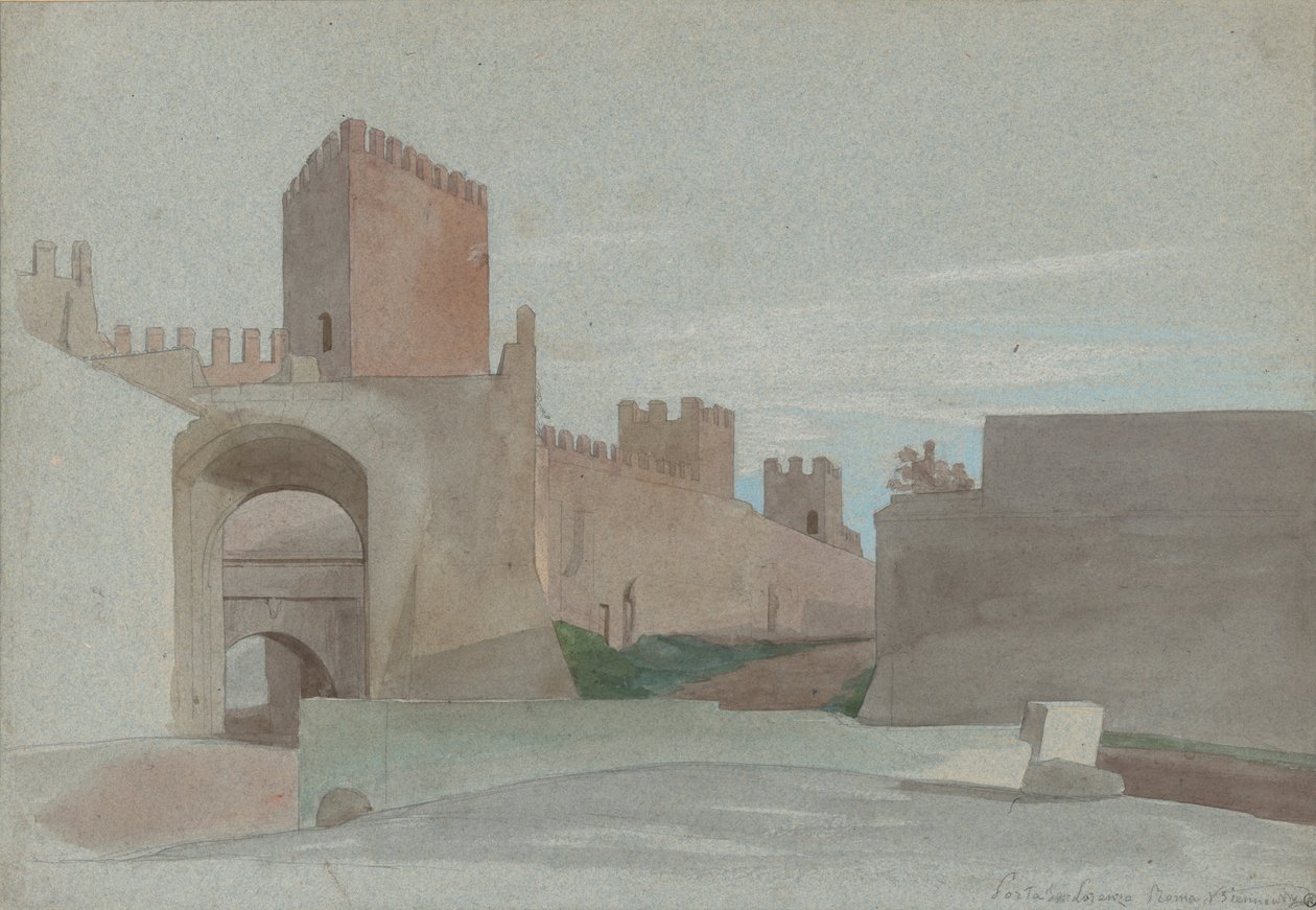 Porta San Lorenzo, Rom av Victor François Eloi Biennourry