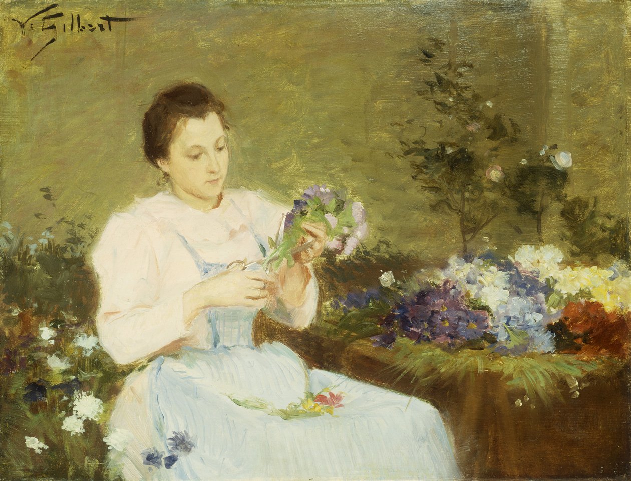 Ordna blommor till en vårbukett av Victor Gabriel Gilbert