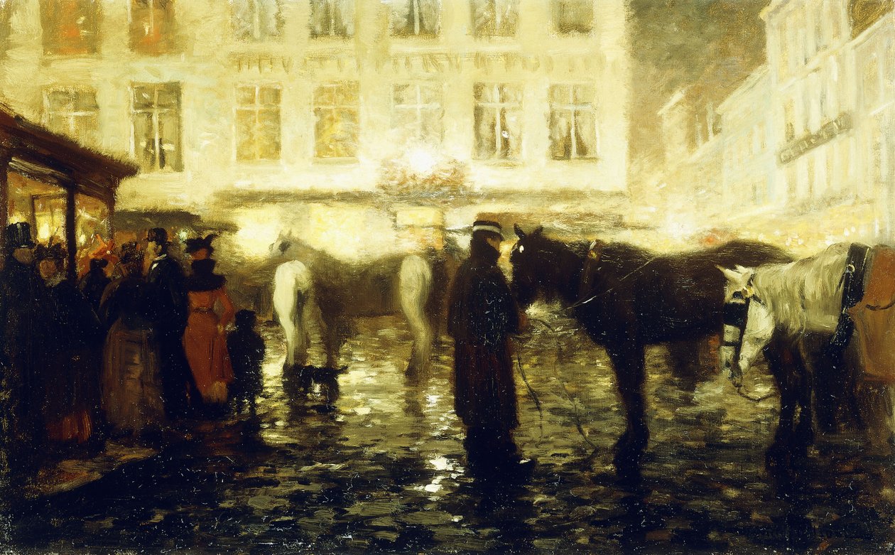 En Parisgata, kväll, av Victor Gilsoul