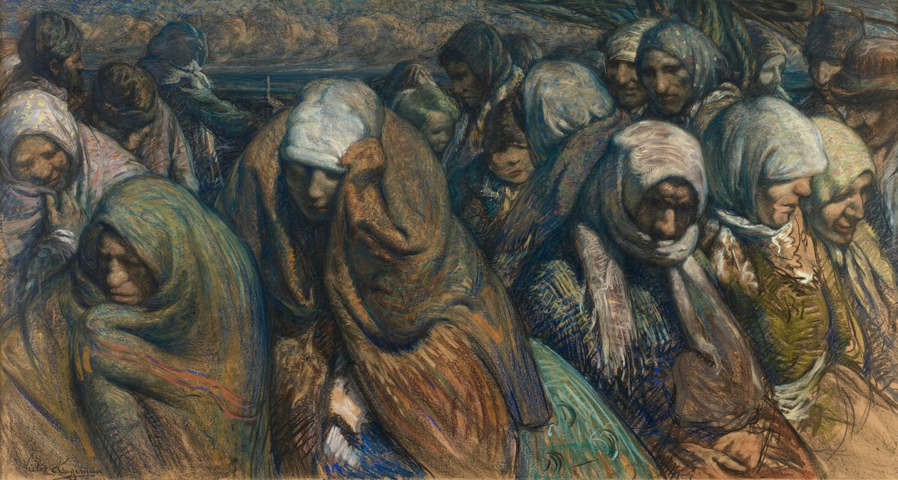 Emigranter (olja på duk) av Victor Hageman