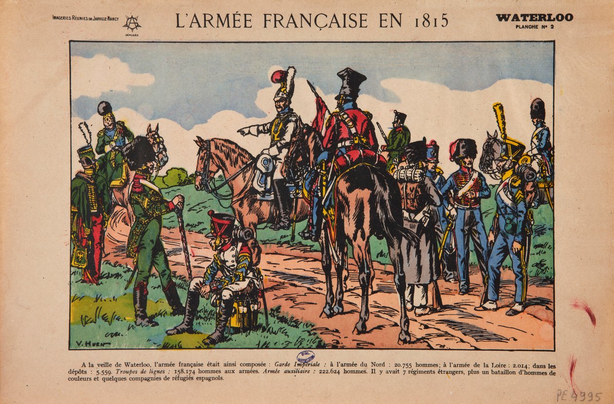 Den franska armén 1815, Waterloo, c.1920 av Victor Huen