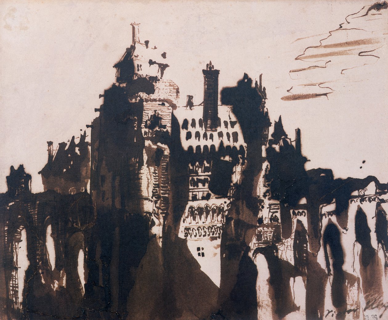Chateau befäst av två broar av Victor Hugo