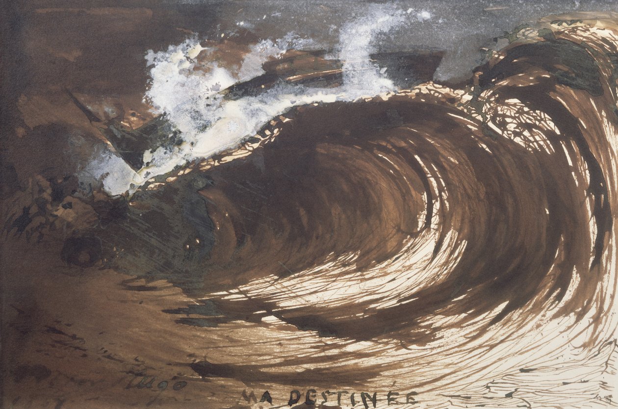 My Destiny, 1857 (penna och bläck, tvätt och gouache) av Victor Hugo
