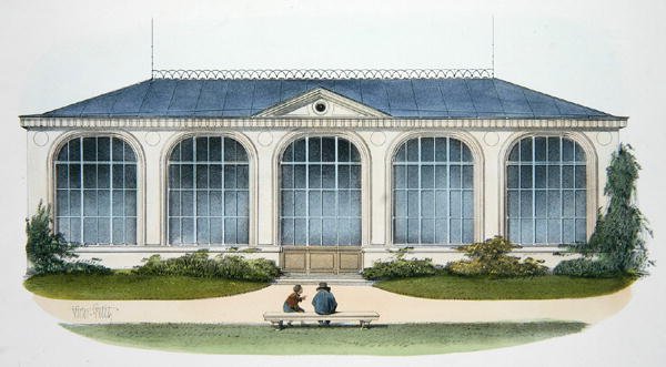 Orangeriet i Bellombre (Bourgogne) illustration från 