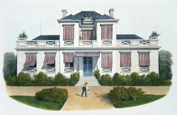 En italiensk villa, illustration från 