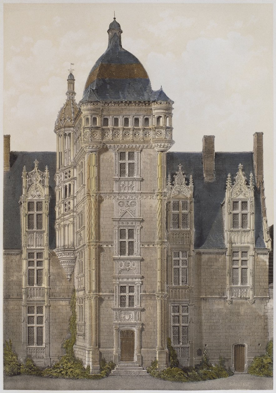 Chateau de Saint-Ouen, Mayenne, illustration från 