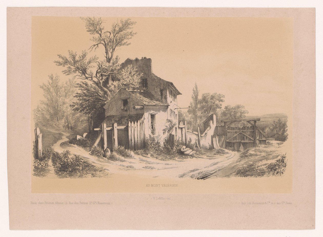 Boerderij op de Mont Valérien På Mont Valérien (titel på objekt) av Victor Lefranc