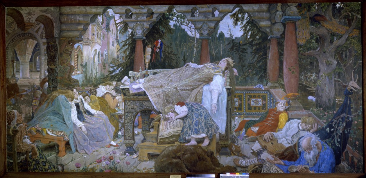 Törnrosa (Traditional Tale) - Törnrosa - Målning av Viktor Mikhaylovich Vasnetsov (1848-1926), olja på duk av Victor Mikhailovich Vasnetsov