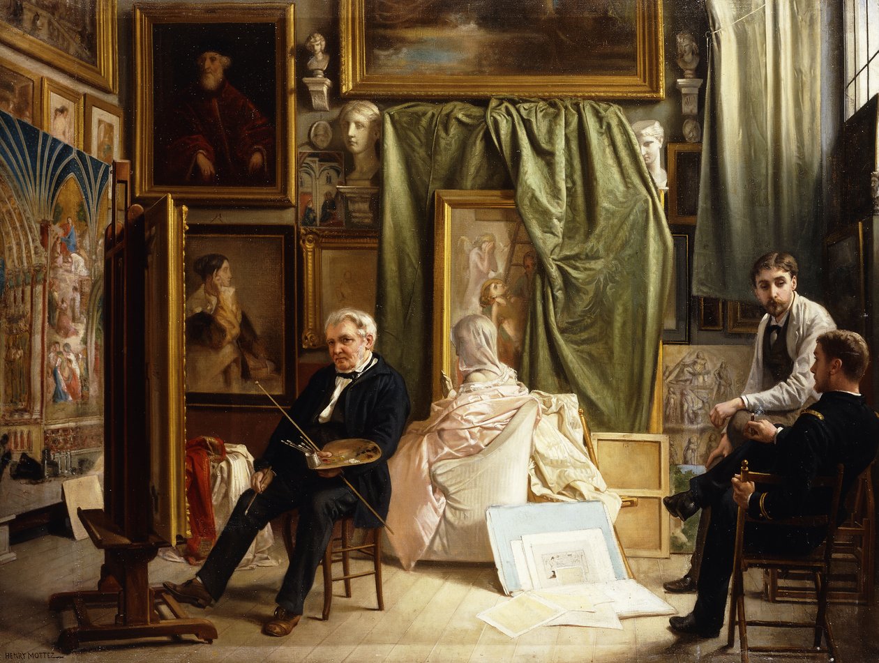 Konstnärens studio, av Victor Mottez