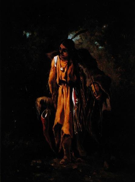 In the Woodlands (olja på panel) av Victor Nehlig