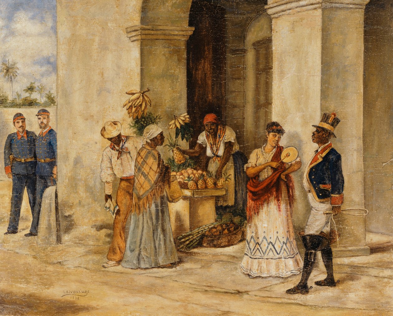 En lokal scen, 1888 av Victor Patricio Landaluce