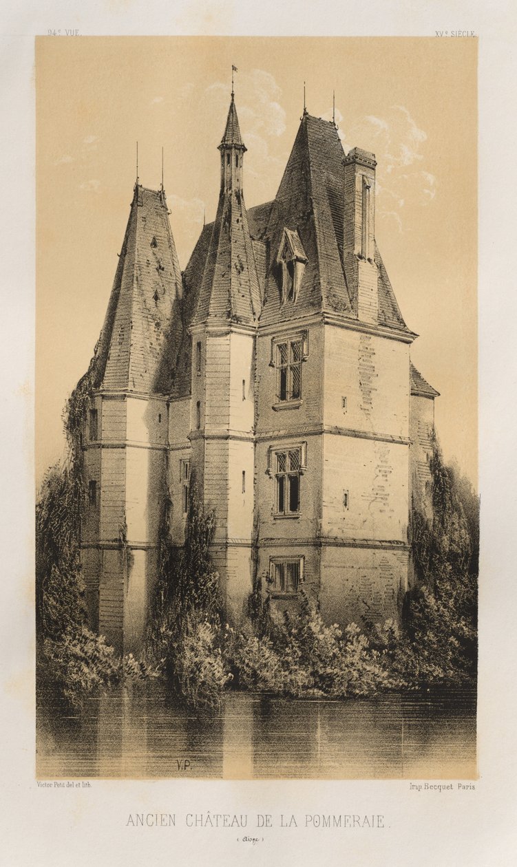 ...pl. 94, fd Château de la Pommeraie Aisne, 1860. av Victor Petit