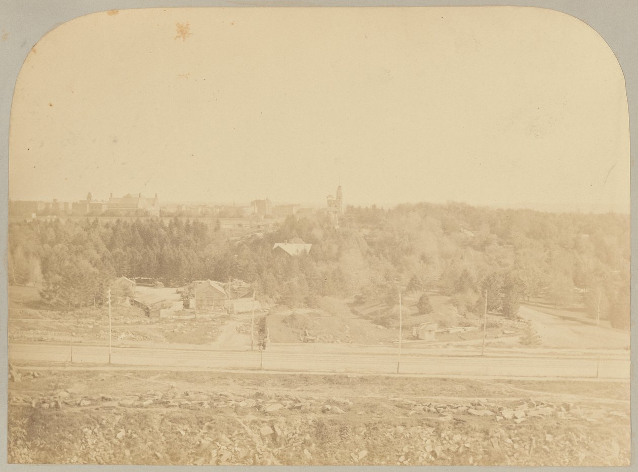 Pl. XVIII. Central Park sett från museet av Victor Prevost, Gaston L. Feuardent and Co., New York