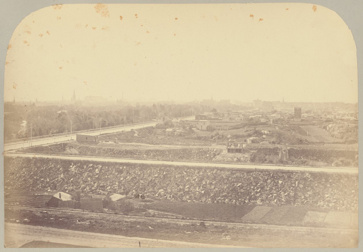 Pl. XVI. Panoramautsikt öster om museet av Victor Prevost, Gaston L. Feuardent and Co., New York
