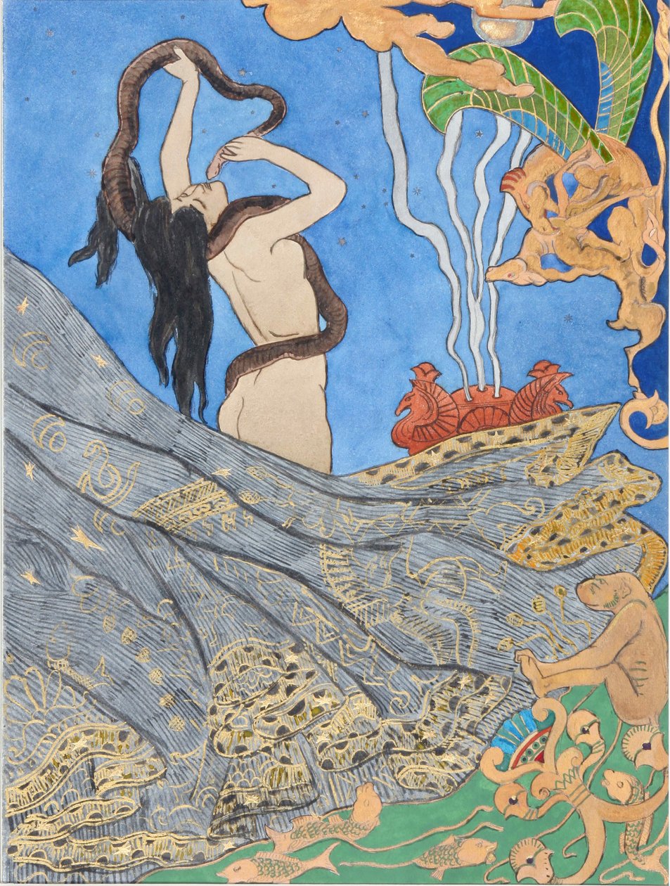 Illustration till Salammbô av Gustave Flaubert, 1893. av Victor Prouvé
