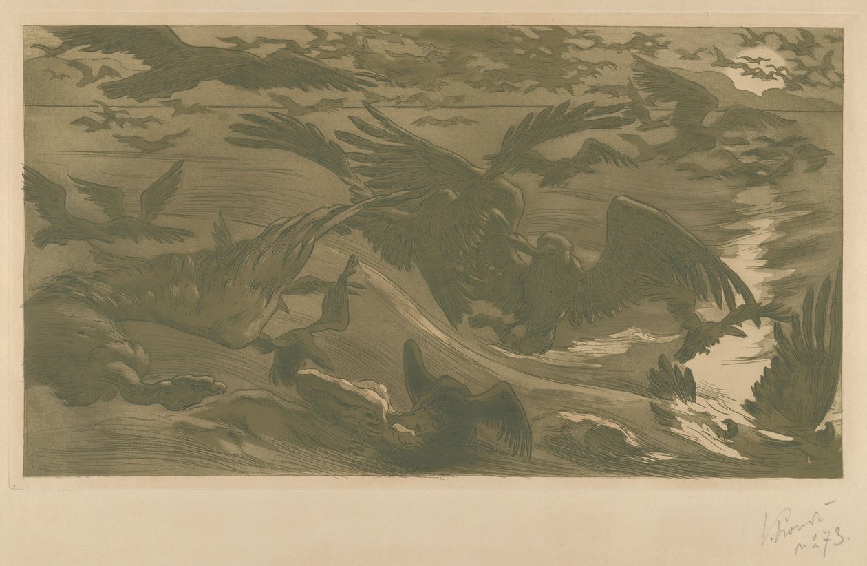 Rovfåglar, 1893. av Victor Prouvé